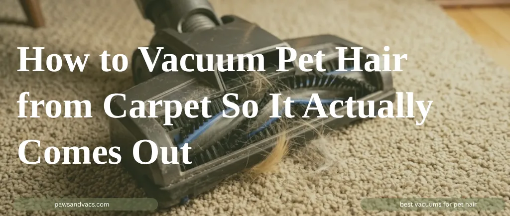 How to Vacuum Pet Hair from Carpet So It Actually Comes Out guide for pet homes