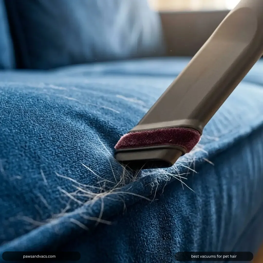 How to Get Pet Hair Out of Couches, Cushions, and Upholstery Seams article for pet hair cleaning and vacuum selection