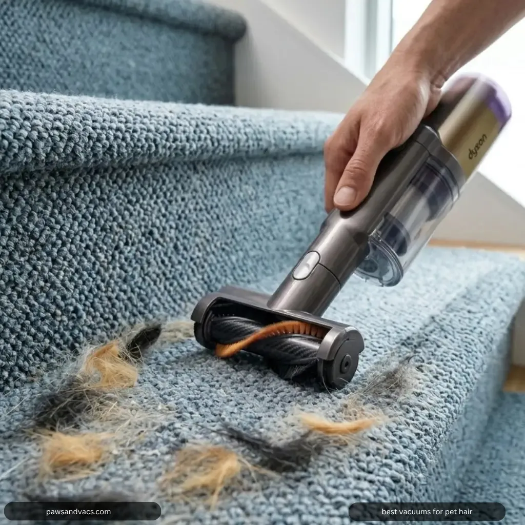 How to Remove Pet Hair from Carpeted Stairs Safely and Fast article for pet hair cleaning and vacuum selection