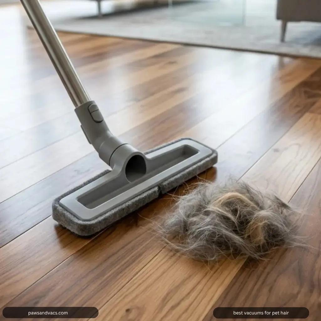 How to Remove Pet Hair from Hardwood Floors Without Scattering It article for pet hair cleaning and vacuum selection