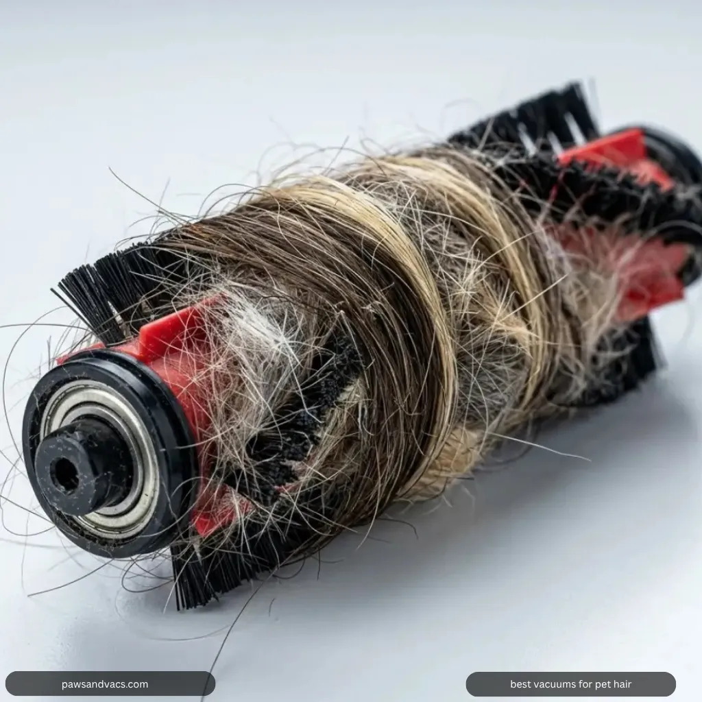 Why Your Vacuum Brush Roll Keeps Getting Tangled with Pet Hair article for pet hair cleaning and vacuum selection